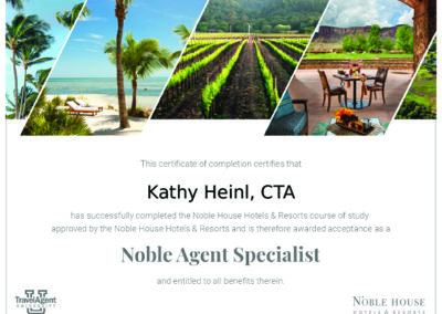 Noble House Certificate
