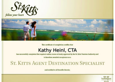 St Kitts Agent Destination Certificate